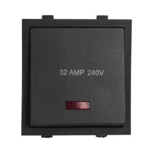 32AMP DP SWITCH BLACK